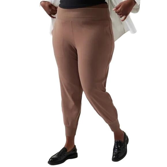 Athleta Venice Jogger Pants High Rise Rustic Beige Women Plus 3X - Picture 1 of 8